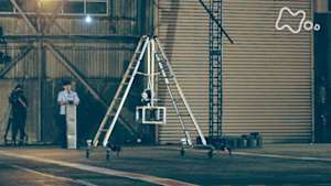 魔改造の夜　脚立２５ｍ走