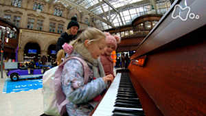 駅ピアノ　スコットランド・グラスゴー