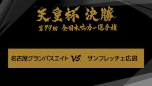 天皇杯　全日本サッカー選手権　第７９回　決勝　名古屋グランパスエイト×サンフレッチェ広島