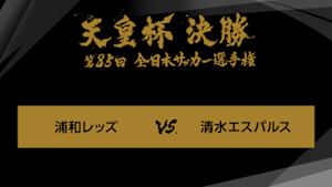天皇杯　全日本サッカー選手権　第８５回　決勝　浦和レッズ×清水エスパルス