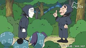 アニメ　忍たま乱太郎　安藤先生と斜堂先生のにらみ合いの段