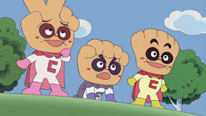 アンパンマンと3ばいクリームパンダ