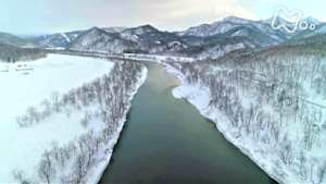 さわやか自然百景　北海道　天塩川　厳冬へ