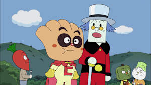 クリームパンダとアルミはくしゃく