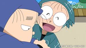 アニメ　忍たま乱太郎　四郎兵衛の髪形の段